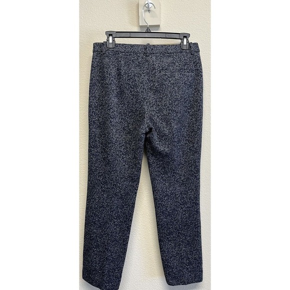 Theory Pants Blue Speckled Knit Wool Blend Tailor Trouser C Size 2 Cropped - Picture 4 of 12